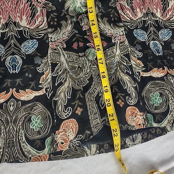 Mary Bays (Victoria Royal) Vintage Beaded Floral Print Silk Blazer, Size 4 - Picture 11 of 12